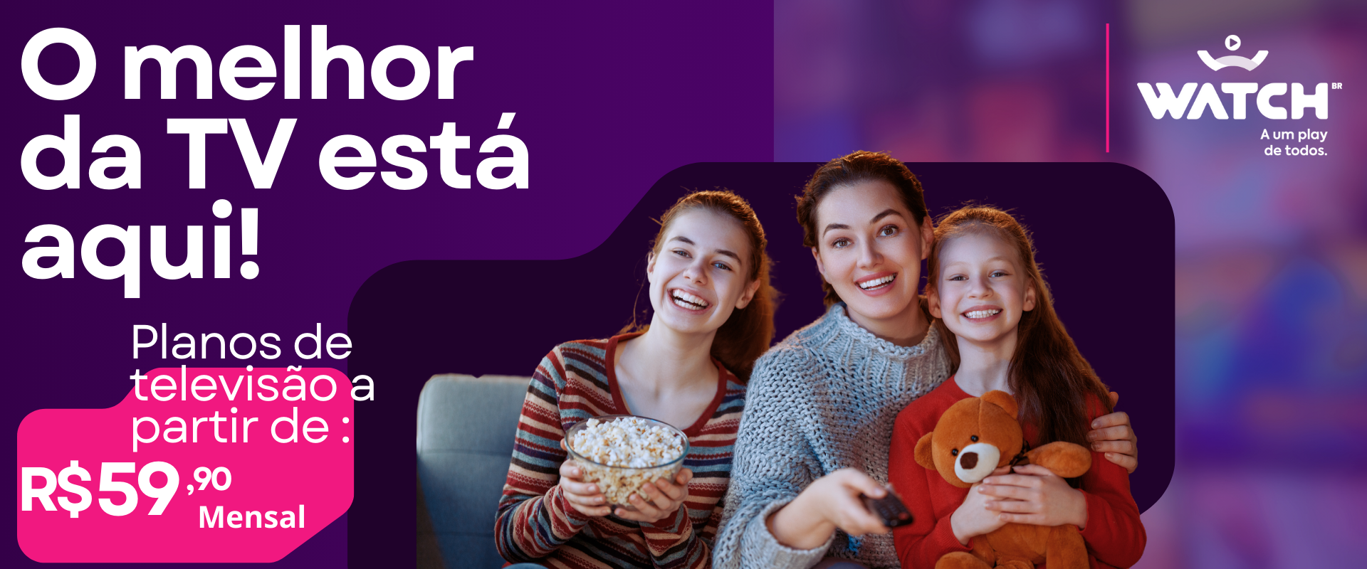 Post Instagram TV por Assinatura Canais Moderno Roxo (1920 x 800 px) (1)